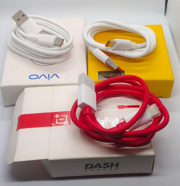 USB to C Type data cable / C type data cable for Vivo -Realme-Oneplus / Usb to C type /Fast 80W USB Type C Data Sync Fast Charging Charger Cable for One Plus 12,12r,11,11r,10r,10t,10,10 pro,9 Pro,8,8T,7t,7t Pro,6,Nord,4,3,2,2t,Ce2 Lite,Ce3 lite,Nord Ce3,Ce4 - Image 2