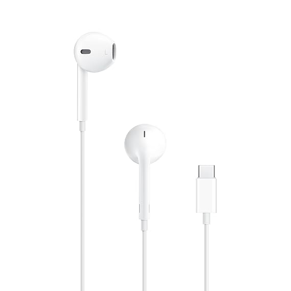 Original Type C Earphone Wired Type-C in Ear Earbuds Only for iPhone 15/15 Plus/15 Pro/15 Pro Max Wired Earphones Noise Isolation Deep Bass Stereo Sound Headset with Mic Earphone(USb C Wired Earphone)